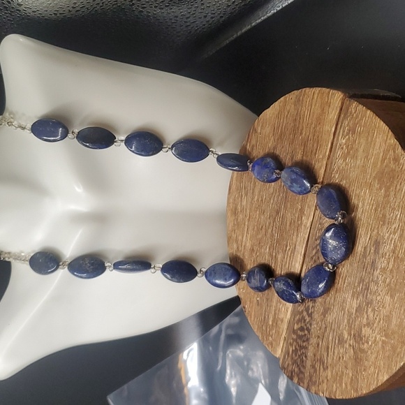 N3440 sapphire  precious stone necklace - Picture 1 of 3